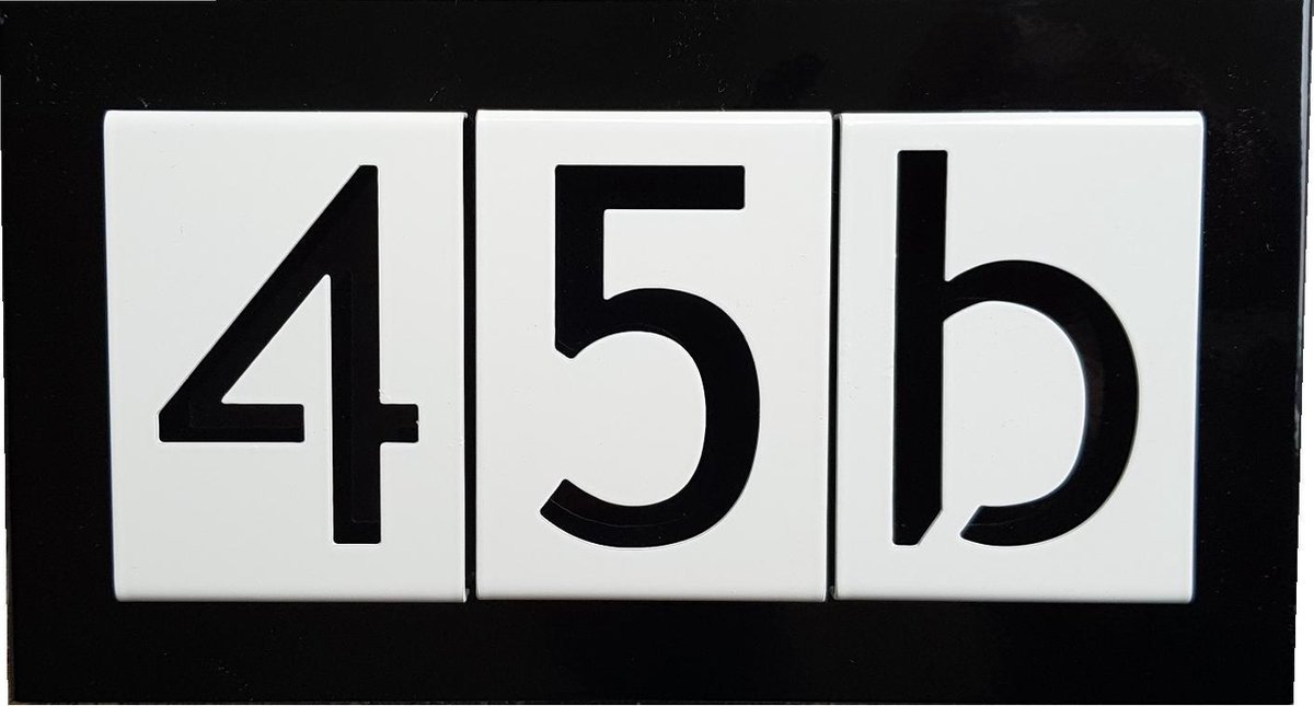 Number2go huisnummer 3 cijfers (of twee cijfers met letter toevoeging)