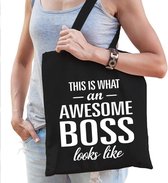 Kadotas This is what an awesome boss looks like zwart katoen - cadeau voor werkgevers