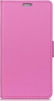 Shop4 - Wiko View Prime Hoesje - Wallet Case Grain Roze