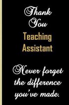 Thank You Teaching Assistant. Never Forget The Difference You've Made.