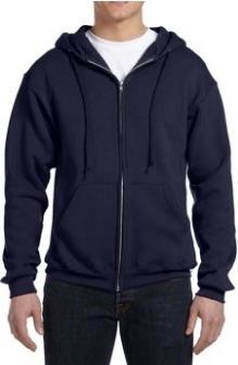 Russell Athletic DriPower Hooded Zippered Sweatshirt - Navy - Medium