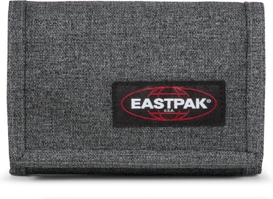 Portefeuille Eastpak gris avec logo noir.