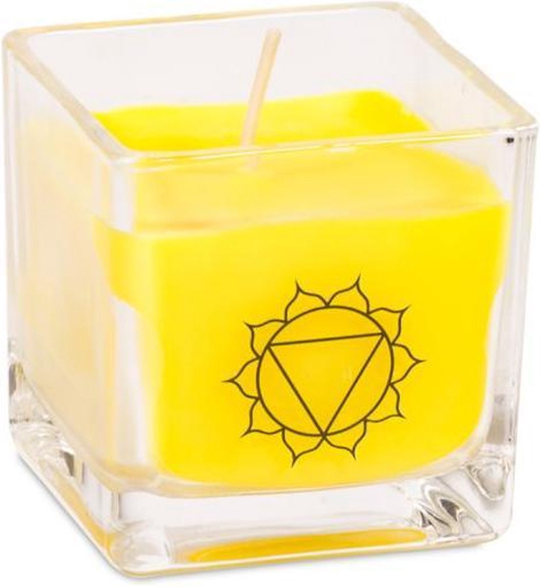 Goedkoopste 1 x Koolzaadwas ecologische geurkaars 3e chakra (6x6x6 cm