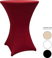 Lumaland - Rok voor statafel - hoes voor statafel - Tafelrok - stretch - sneldrogend - in verschillende maten en kleuren - Ø 60-65cm - Rood