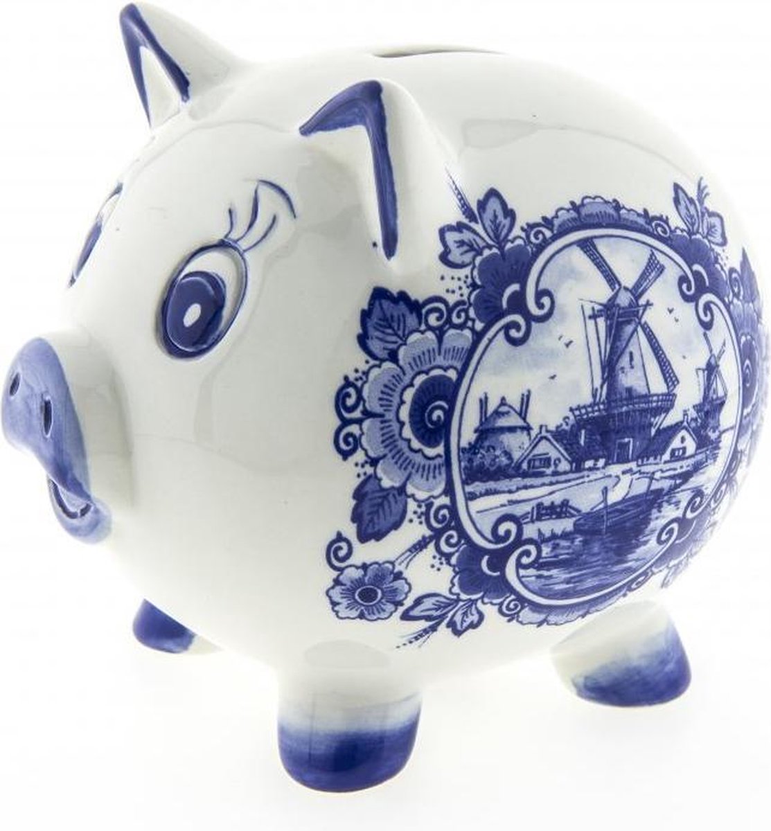 Spaarvarken - Landschap - 15 cm - Heinen Delfts Blauw