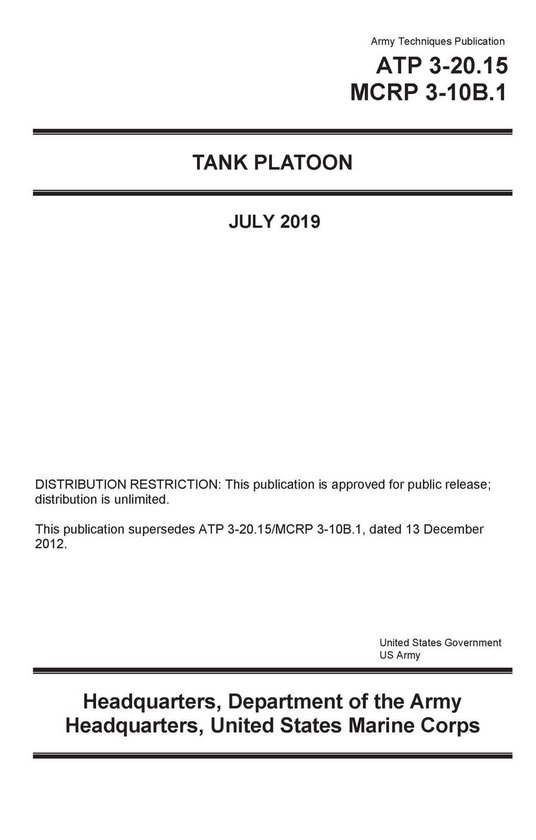 Army Techniques Publication ATP 3-20.15 MCRP 3-10B.1 Tank Pl ... - cover
