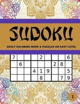 Sudoku Adult Coloring Book & Puzzle on Easy Level