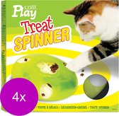 Catit Play Treat Spinner - Kattenspeelgoed - 4 stuks - 19.5 x 19.5 x 5.8 cm - Wit - Groen