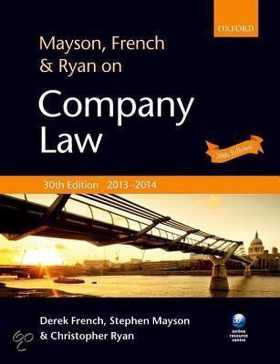 Mayson French & Ryan On Company Law 30th - cover