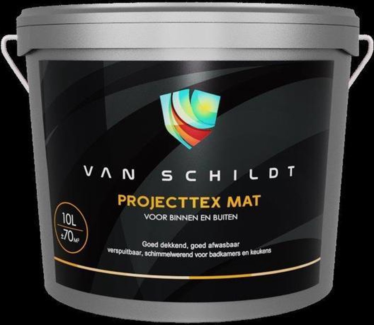 van Schildt Projecttex plus Mat 4 Liter Zwart