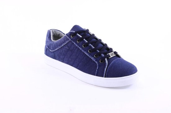 Heren Sneakers van Manzotti Katoenen Schoenen Laag Blauw | bol.com