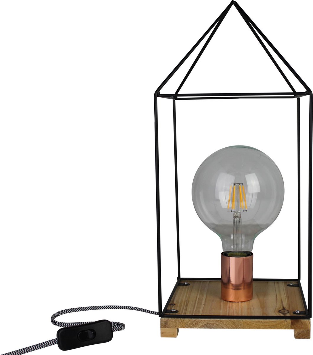Housevitamin tafellamp in frame - huislamp 43cm - grijs