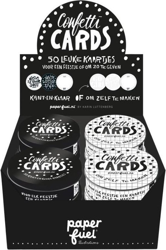 Afbeelding van het spel Image Books Dsp Paperfuel Confetti Cards (2x6 st)