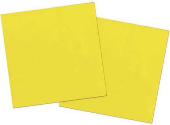 Folat - Gele Servetten - 33x33 cm (20 stuks)