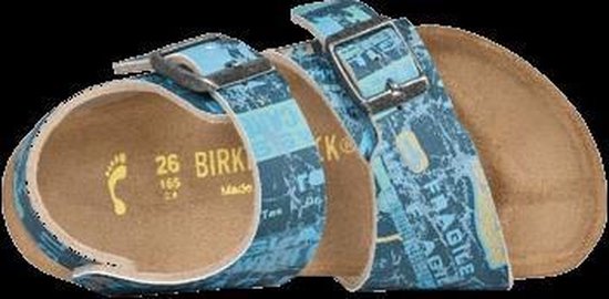Birkenstock New York - Slippers - jongens - maat 27 - blauw (fragile blue)  | bol.com