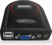 Eminent - 2 Poorts Kvm-Switch Met Audio-Ondersteuning