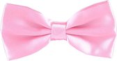 Fako Fashion® - Vlinderstrik - Vlinderdas - Glossy - 12.5cm - Lichtroze