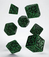Forest 3D Dice Set green & black (7)
