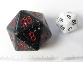 Chessex dobbelsteen, 34 mm 20-zijdig, Speckled Space