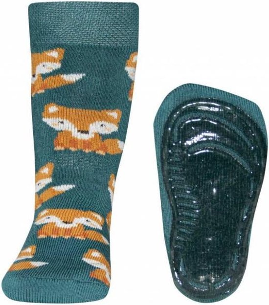 Ewers 2-pack Flamingo stopper sokken SoftStep, sokken met antislip zool voor meisjes, antislip sokken met rubberen zool, 2 paar antislip kindersokken, maat 27-28