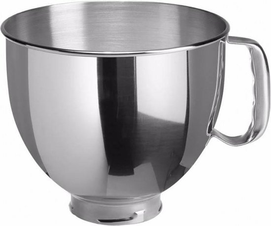 Een RVS kom voor een KitchenAid keukenmachine.