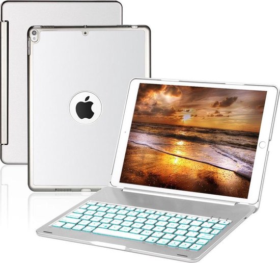 knal Arabische Sarabo waarom iPad Pro 10.5 Toetsenbord hoesje - CaseBoutique Bluetooth Keyboard Case -  Zilver -... | bol.com