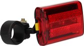 Multifunctioneel Rood Veiligheids Licht met Grip met Batterijen – 7x5x2cm | Waarschuwingslamp voor de Fiets, Kinderwagen of Scooter | Zichtbaar tot 800 meter