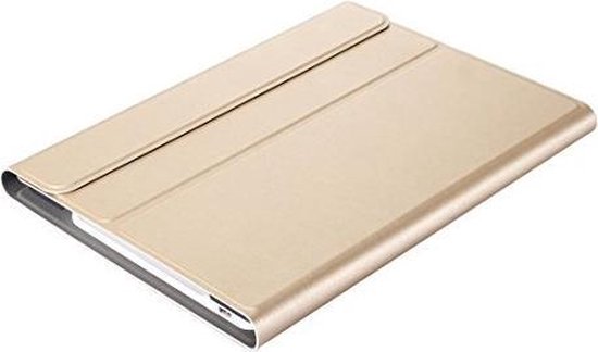 Smart Cover Bluetooth Keyboard Book Case Hoes Geschikt Voor Apple iPad 9.7 Inch 2017/2018 Flip Multi-Stand - Goud Kleurig - AA Commerce