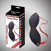 Power Escorts - Fetish Power - Kinky Mask - Fetish Masker - BR93 - Zwart / Rood - gave Cadeaubox