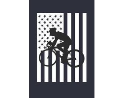 American Flag Cycling Notebook - USA Flag Cycling Journal - Fourth of July Gift for Cyclist