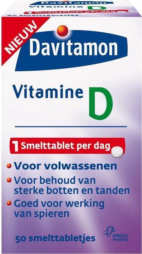 De Kamer Geweldige eik Klacht Davitamon Vitamine D Volwassenen - Smelttablet 50 stuks -  Voedingssupplement | bol.com