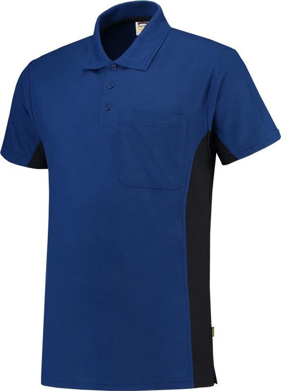 Polo Tricorp bicolore - 202002 - bleu royal-marine - taille XL