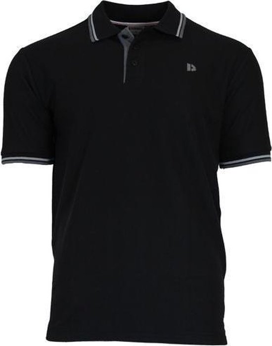Donnay Polo Tipped - Sportpolo - Heren - Maat M - Zwart