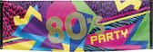 8 stuks: Polyester banner - 80s party - 74x220cm
