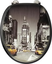 Allibert wc-bril NEW YORK - MDF -  verchroomde scharnieren - Decor