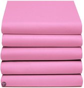 Hoeslaken katoen 140 x 190/200/210 pink multiform (2 pers.) Damai
