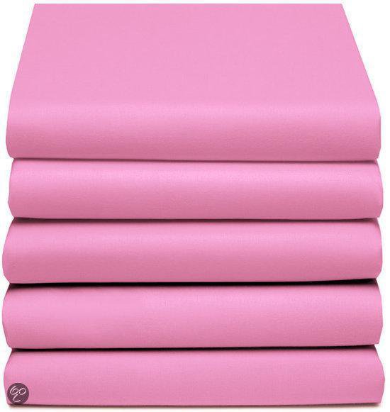Hoeslaken katoen 140 x 190/200/210 pink multiform (2 pers.) Damai