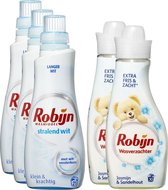 Robijn Perfect Match Stralend Wit - Waspakket - 5 stuks - Voordeelverpakking