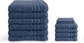Byrklund Handdoeken set - Bath Basics - 14-delig - 6x 70x140 + 4x 30x50 + 4x 16x21 - 100% katoen - Blauw