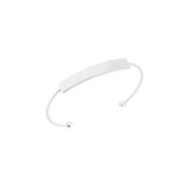 24/7 Jewelry Collection Gebogen Bar Bangle Armband - Zilverkleurig