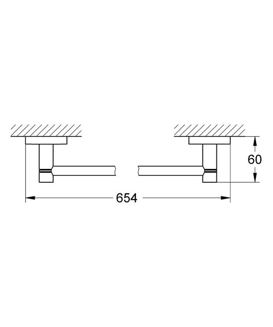 GROHE Essentials Handdoekhouder - 60 cm - metaal - chroom - 40366001 ...