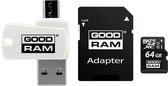 Goodram All in one SD-kaart 64 GB opslag - Met usb, micro usb en SD-adapter