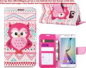 Xssive Hoesje voor Samsung Galaxy A5 2015 Boek Hoesje Book Case Roze Uil