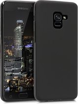 Coque en silicone DrPhone Galaxy A8 + (Plus) 2018 - Coque en TPU - Coque souple ultra fine Noire