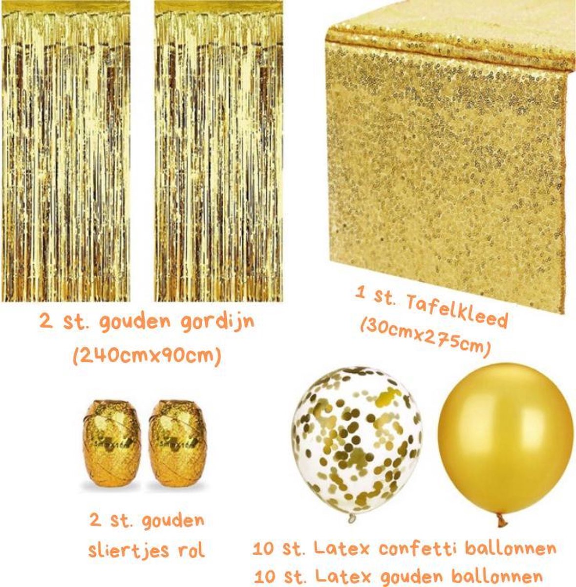 Gouden verjaardag decoratie feestpakket (25 st.) - goud versiering - 10,  20, 25, 30,... | bol.com