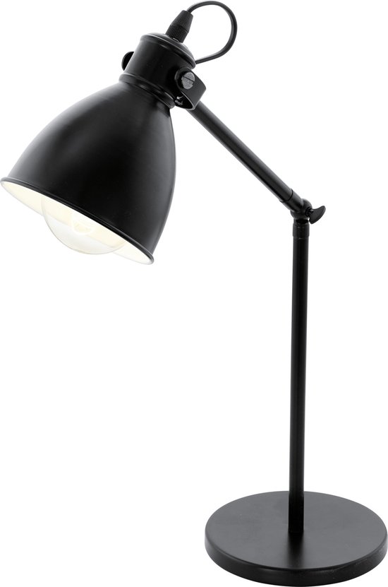 EGLO Priddy lampe de table E27 Noir, Blanc
