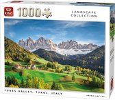 King Puzzel 1000 Stukjes (68 x 49 cm) - Vallei in Tirol - Legpuzzel Landschap - Volwassenen