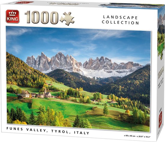 Prestige schipper Groenten King Puzzel 1000 Stukjes (68 x 49 cm) - Vallei in Tirol - Legpuzzel  Landschap -... | bol.com