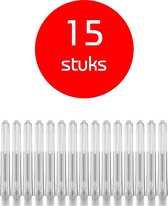 Dragon Darts - edgeglow - darts shafts - 5 sets (15 stuks) - short - clear  - dart shafts - shafts
