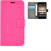 Roze Lederlook Bookcase Wallet Telefoonhoesje voor Huawei Mate 9